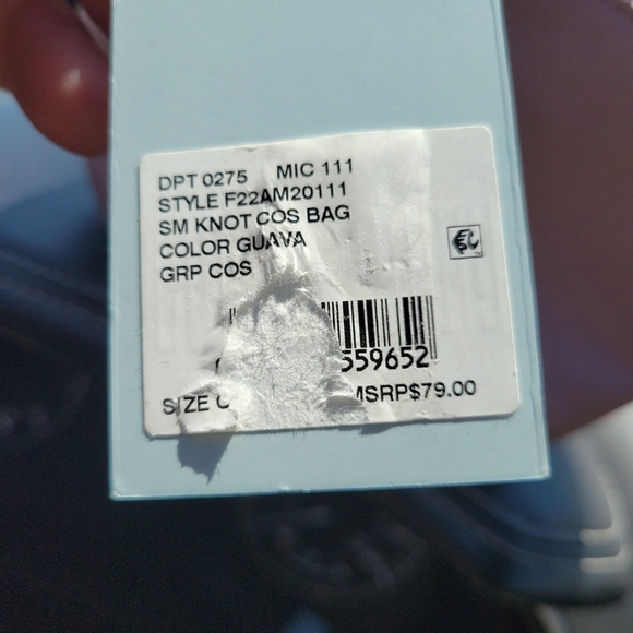 New Antonio Melani leather clutch. Guava Color. Bow in front. - Picture 5 of 6